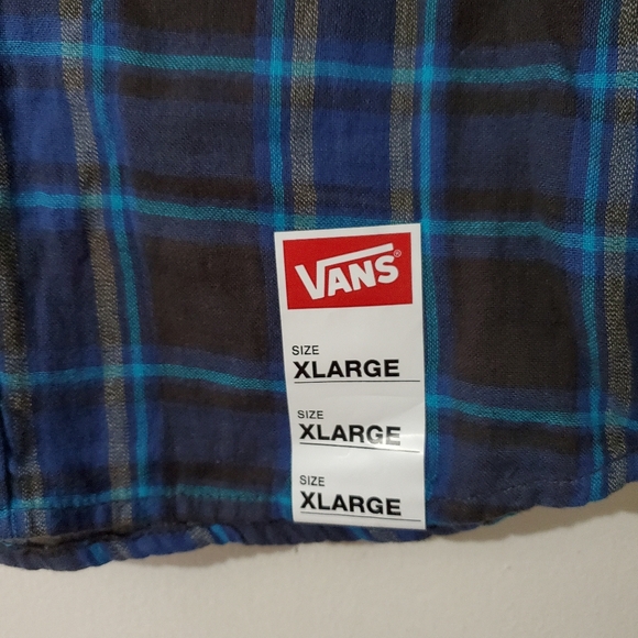 VANS, Boys Plaid Button up Double Layer Shirt. NWT - Picture 10 of 10